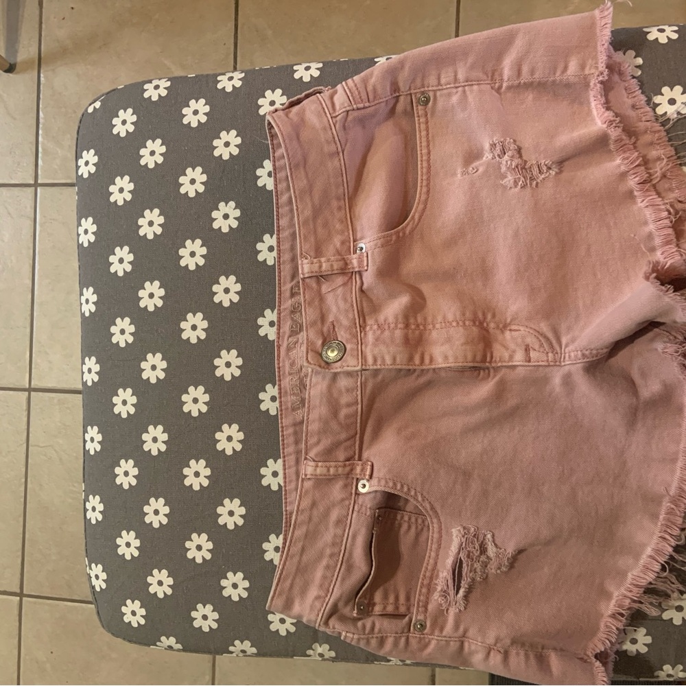 American Eagle Outfitters Pink Jean Shorts Relaxed Fit